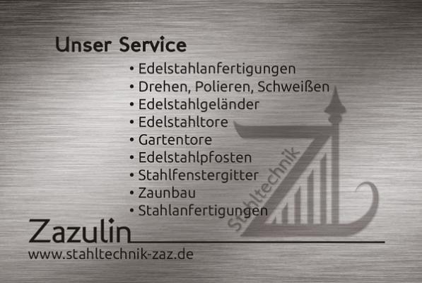 Stahltechnik ZAZ | Ihr Spezialist für Metall- und Edelstahlverarbeitung
