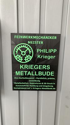 Philipp Krieger / Feinwerkmechanikermeister / Kriegers Metallbude / Zerspanung / Schlosserei Hamburg
