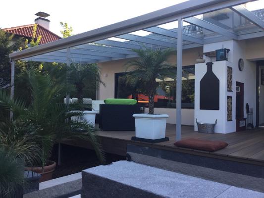 Systembau Bruckert Terrassendächer/Wintergarten/Geländer/Fassaden/Anbaubalkone/Türen/Vordächer